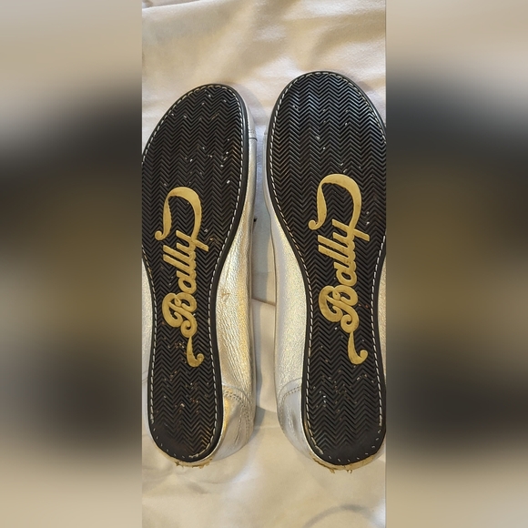 Bally Ballet Flats Silver 37 1/2 7 US Women - Picture 9 of 14